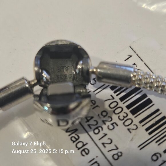 Authentic Pandora RETIRED Silver Smooth Clasp Mesh Bracelet 7.5" 596543-19 NEW - Picture 5 of 5